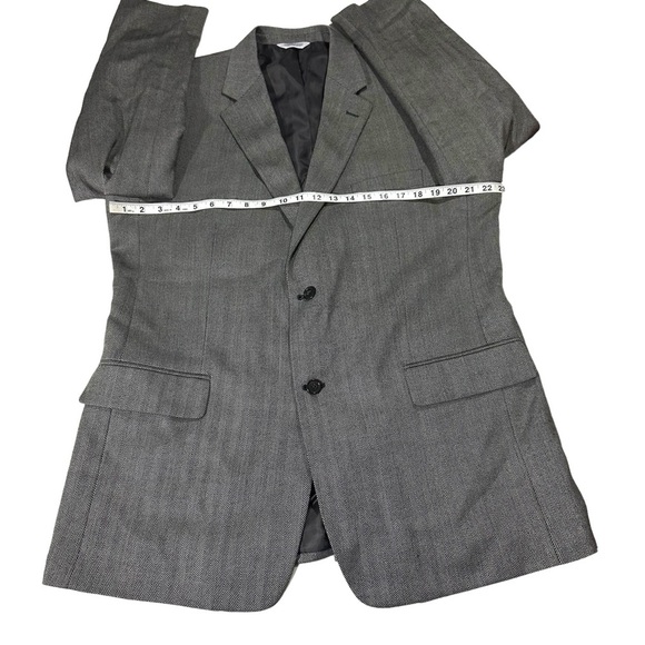 Joesph & Feiss 100% Lambswool Mens Grey & Black Stripe Sports Jackets Size 44L - Picture 16 of 16